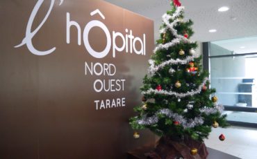 Déco Noël Hôpital Tarare Entrée